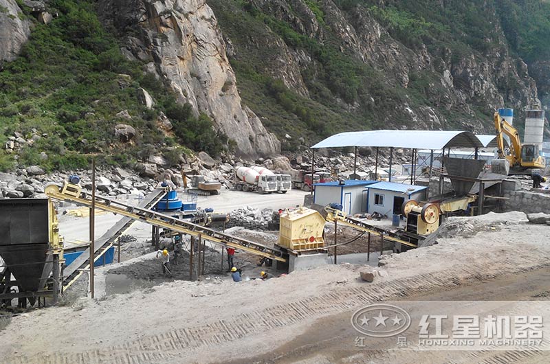 一飽眼福！四條時產200噸的機制砂生產線作業(yè)現(xiàn)場